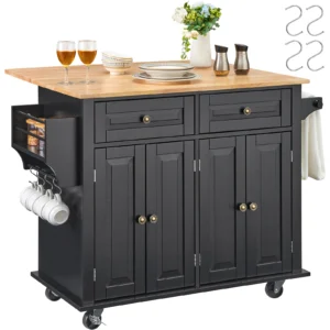 Wood Top Kitchen Island Cart