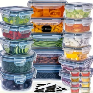 48 Pcs BPA-Free Food Storage Container Set